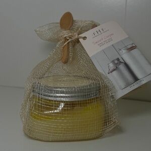 FarmHouse Fresh NWT Sweet Cream Fine Sea Salt Body Scrub & Wood Scoop 9oz *NEW*